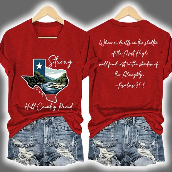Texas Strong Hill Country Proud Psalms 91 1 Shirt 3