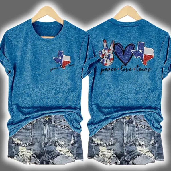 Texas Strong Peace Love Texas Two Sided Shirt 2