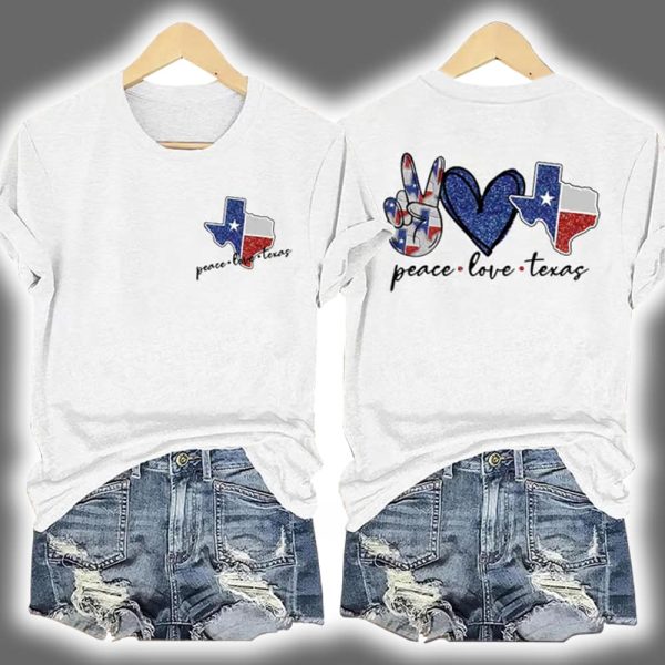 Texas Strong Peace Love Texas Two Sided Shirt 3