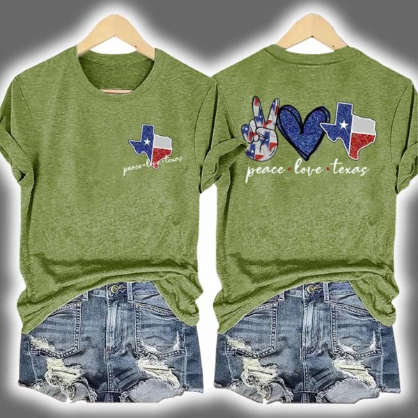 Texas Strong Peace Love Texas Two Sided Shirt 4