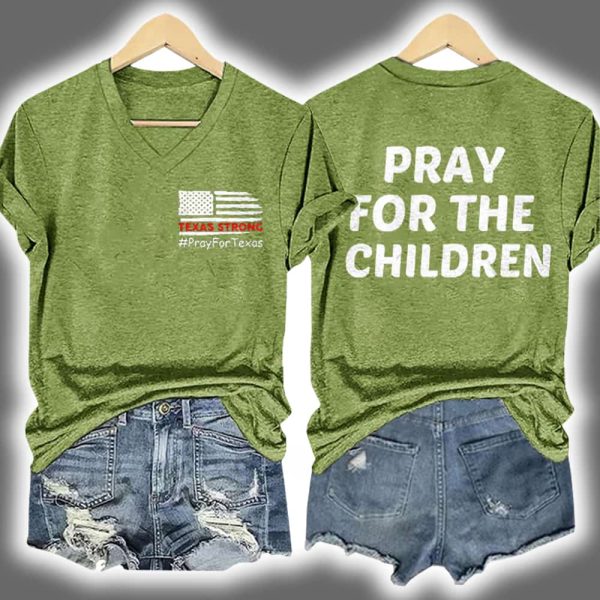 Texas Strong Pray For Texas Pray For The Children Print T-Shirt