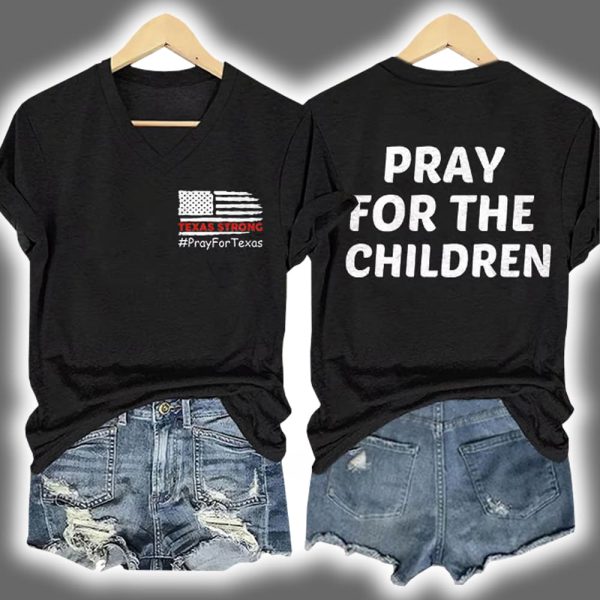 Texas Strong Pray For Texas Pray For The Children Print T Shirt 3