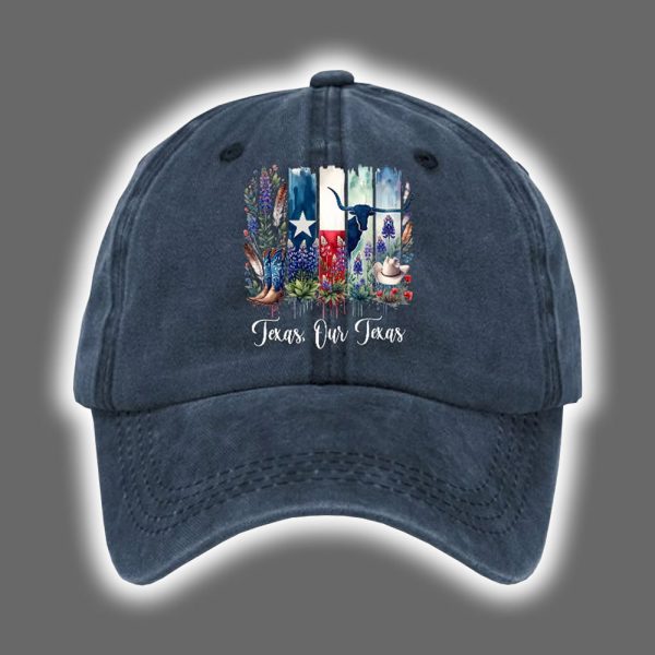 Texas Strong Texas Our Texas Print Baseball Cap 3