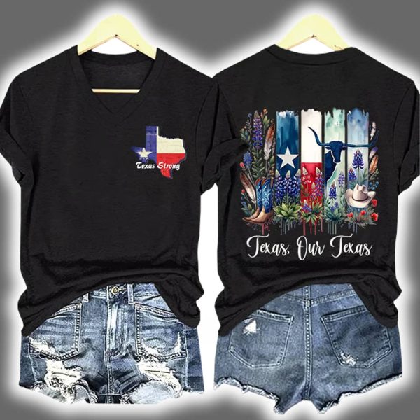 Texas Strong Texas Our Texas Two Sided T Shirt 2