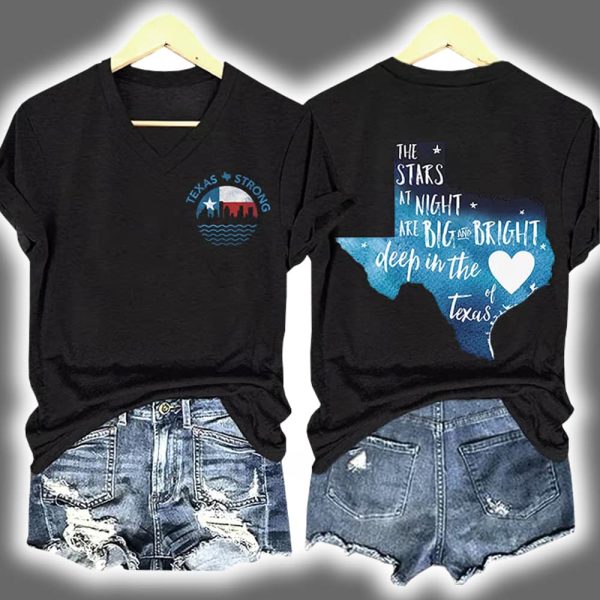 Texas Strong The Stars At Night Are Big And Bright Deep In The Heart Of Texas Shirt