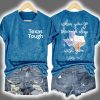 Texas Tough When You Go Through Deep Waters I Will Be With You Isaiah 43 2 Print T Shirt 3