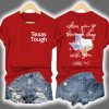 Texas Tough When You Go Through Deep Waters I Will Be With You Isaiah 43 2 Print T Shirt 4