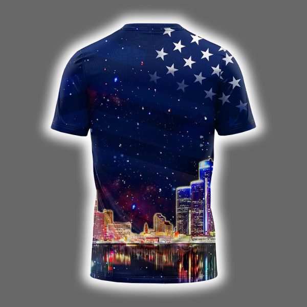 Tigers x Lions Skyline American Flag Shirt 3