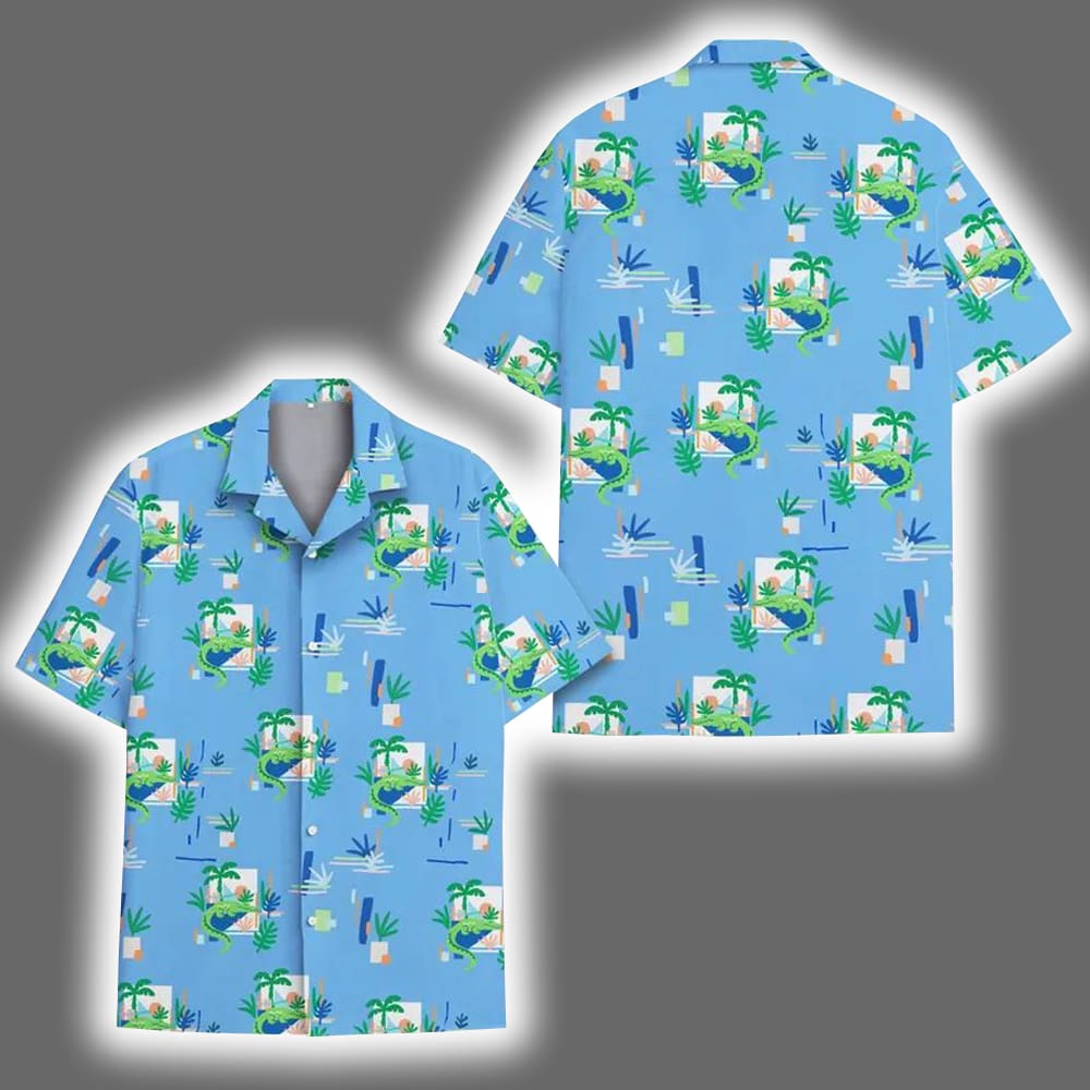 Tropical Alligator Crocodile Summer Hawaiian Shirt Tropical Alligator Crocodile Summer Hawaiian Shirt