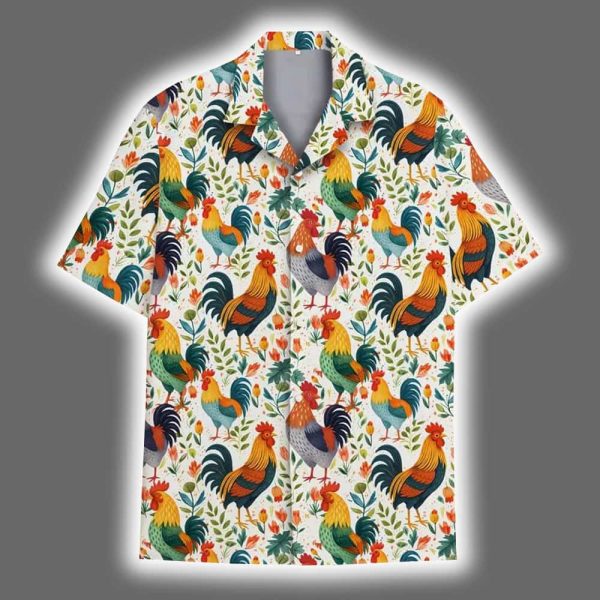 Tropical Rooster Farm Animal Hawaiian Shirt 2