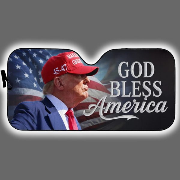 Trump God Bless America Sunshade Pad