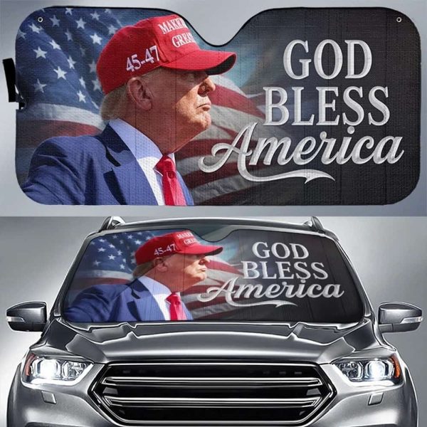 Trump God Bless America Sunshade Pad 2