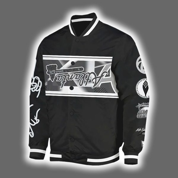 Usher Braves Peace Up A Town Down Black Bomber Jacket 2