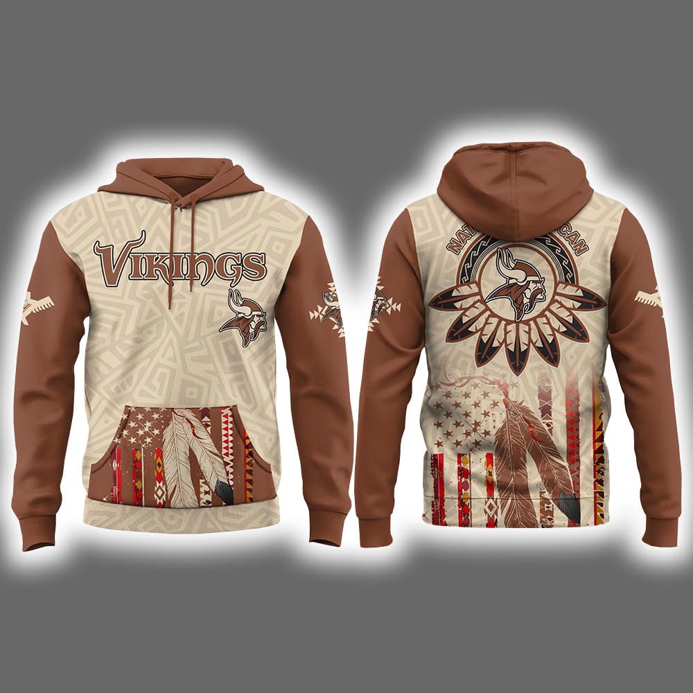 Vikings x Native American Heritage 2025 Hoodie Cap Vikings x Native American Heritage 2025 Hoodie Cap