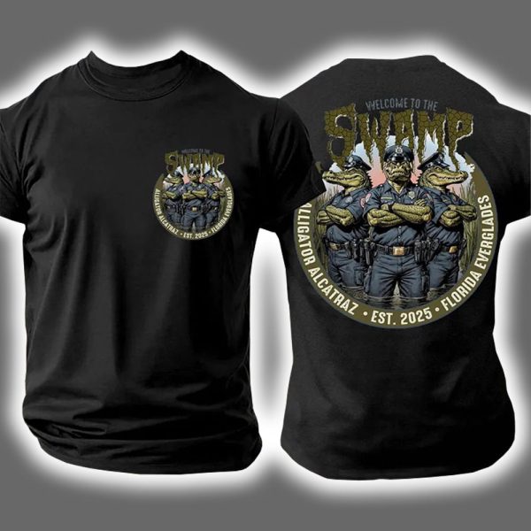 Welcome To The Swamp Alligator Alcatraz Est 2025 Florida Everglades Shirt 2