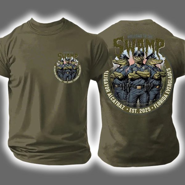 Welcome To The Swamp Alligator Alcatraz Est 2025 Florida Everglades Shirt 3
