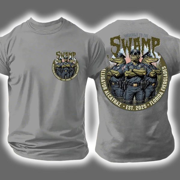 Welcome To The Swamp Alligator Alcatraz Est 2025 Florida Everglades Shirt 4