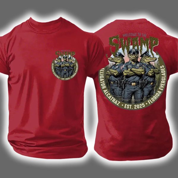 Welcome To The Swamp Alligator Alcatraz Est 2025 Florida Everglades Shirt 5