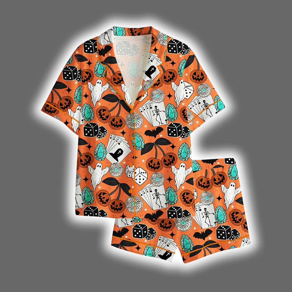 Western Halloween Satin Pajama Set Western Halloween Satin Pajama Set