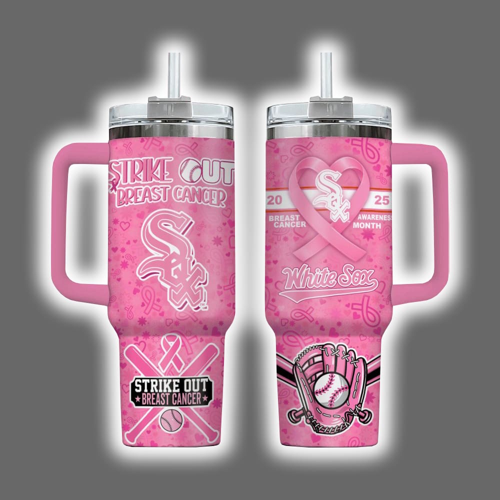White Sox 2025 Breast Cancer Awareness Month Tumbler White Sox 2025 Breast Cancer Awareness Month Tumbler