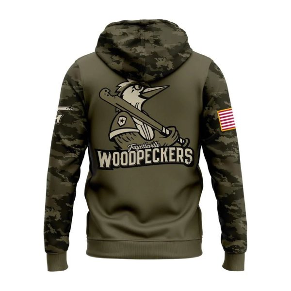 Woodpeckers Military Appreciation 2025 Hoodie 3