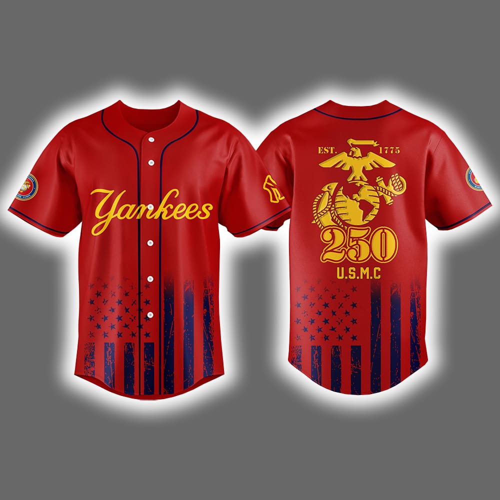 Yankees 2025 USMC 250th Birthday Jersey Yankees 2025 USMC 250th Birthday Jersey
