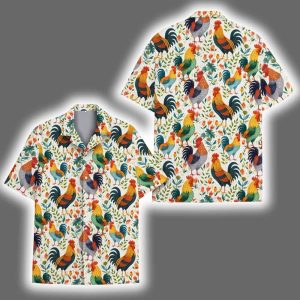 Tropical Rooster Farm Animal Hawaiian Shirt