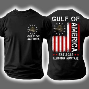 Gulf of America Alligator Alcatraz Est 2025 Two-Sided Shirt