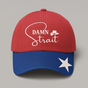 Damn Strait Country Music Print Hat