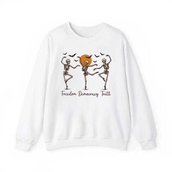0FDT Halloween Skeleton Dance Printed T Shirt