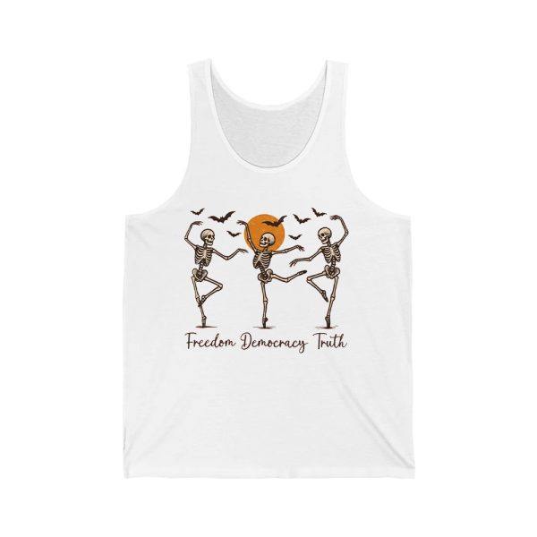 1FDT Halloween Skeleton Dance Printed T Shirt