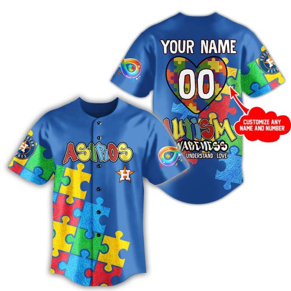 2025 Astros x Autism Awareness Personalized Jersey