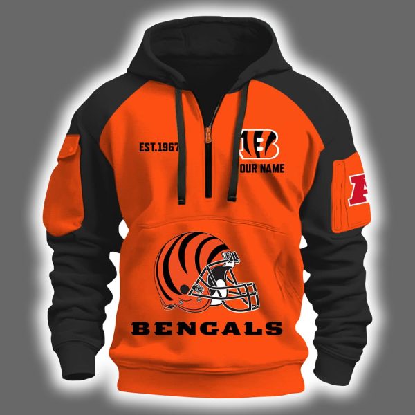 2025 Bengals Est 1967 Quarter Zip Hoodie