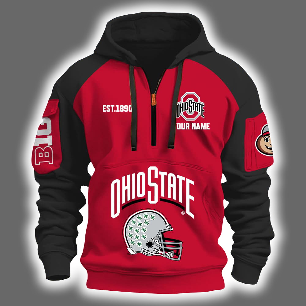 2025 Buckeyes Est 1890 Quarter Zip Hoodie 2025 Buckeyes Est 1890 Quarter Zip Hoodie