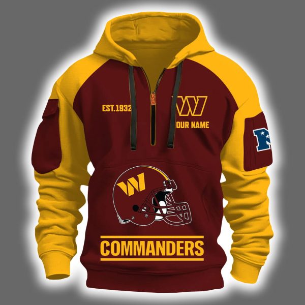 2025 Commanders Est 1932 Quarter Zip Hoodie