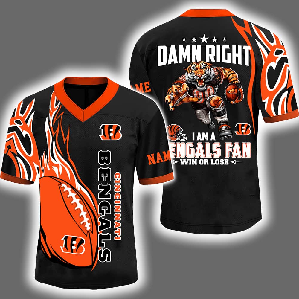 2025 Damn Right I'm A Bengals Fan Personalized Jersey 2025 Damn Right I'm A Bengals Fan Personalized Jersey
