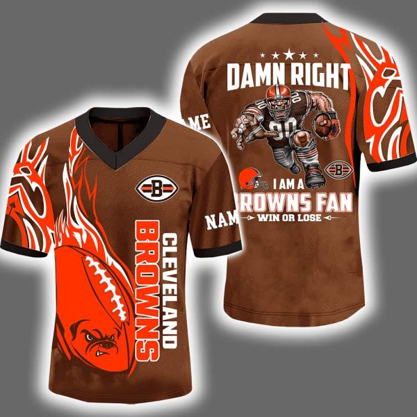 2025 Damn Right I'm A Browns Fan Personalized Jersey
