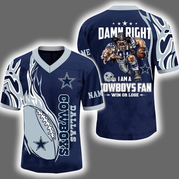 2025 Damn Right I'm A Cowboys Fan Personalized Jersey