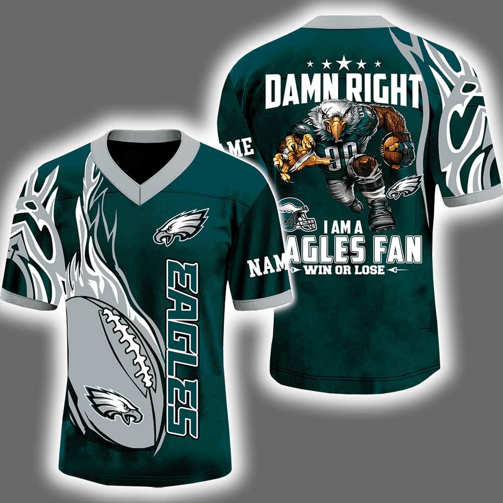 2025 Damn Right I'm A Eagles Fan Personalized Jersey 2025 Damn Right I'm A Eagles Fan Personalized Jersey