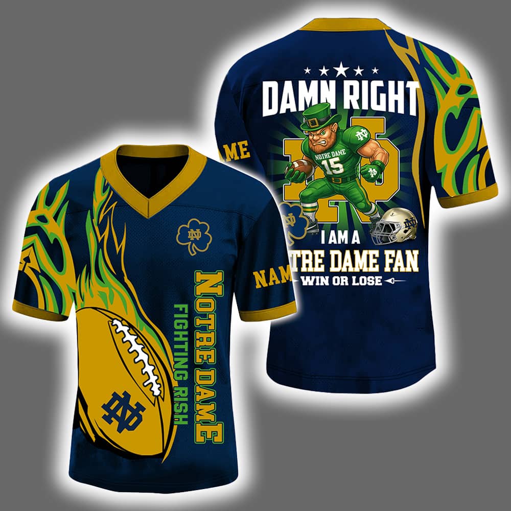 2025 Damn Right I'm A Fighting Irish Fan Personalized Jersey 2025 Damn Right I'm A Fighting Irish Fan Personalized Jersey