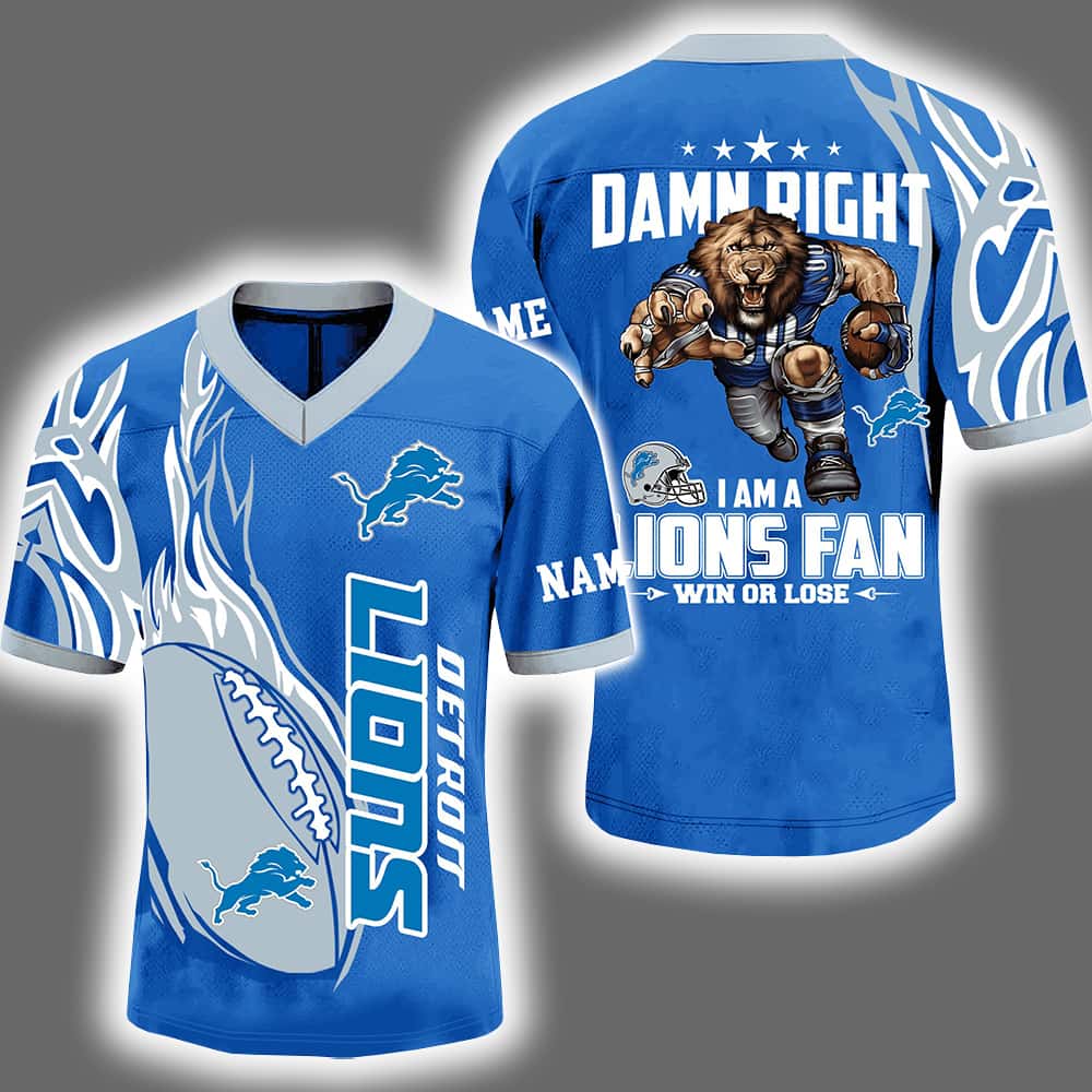 2025 Damn Right I'm A Lions Fan Personalized Jersey 2025 Damn Right I'm A Lions Fan Personalized Jersey