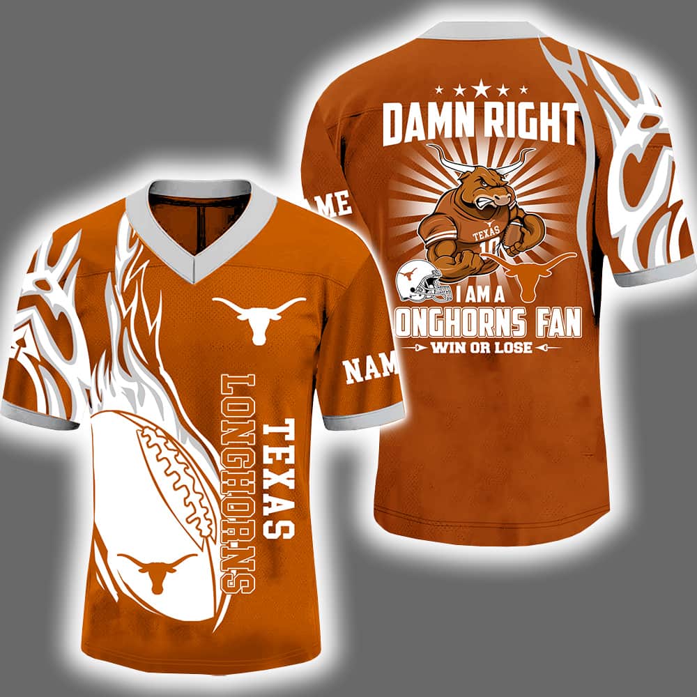 2025 Damn Right I'm A Longhorns Fan Personalized Jersey 2025 Damn Right I'm A Longhorns Fan Personalized Jersey