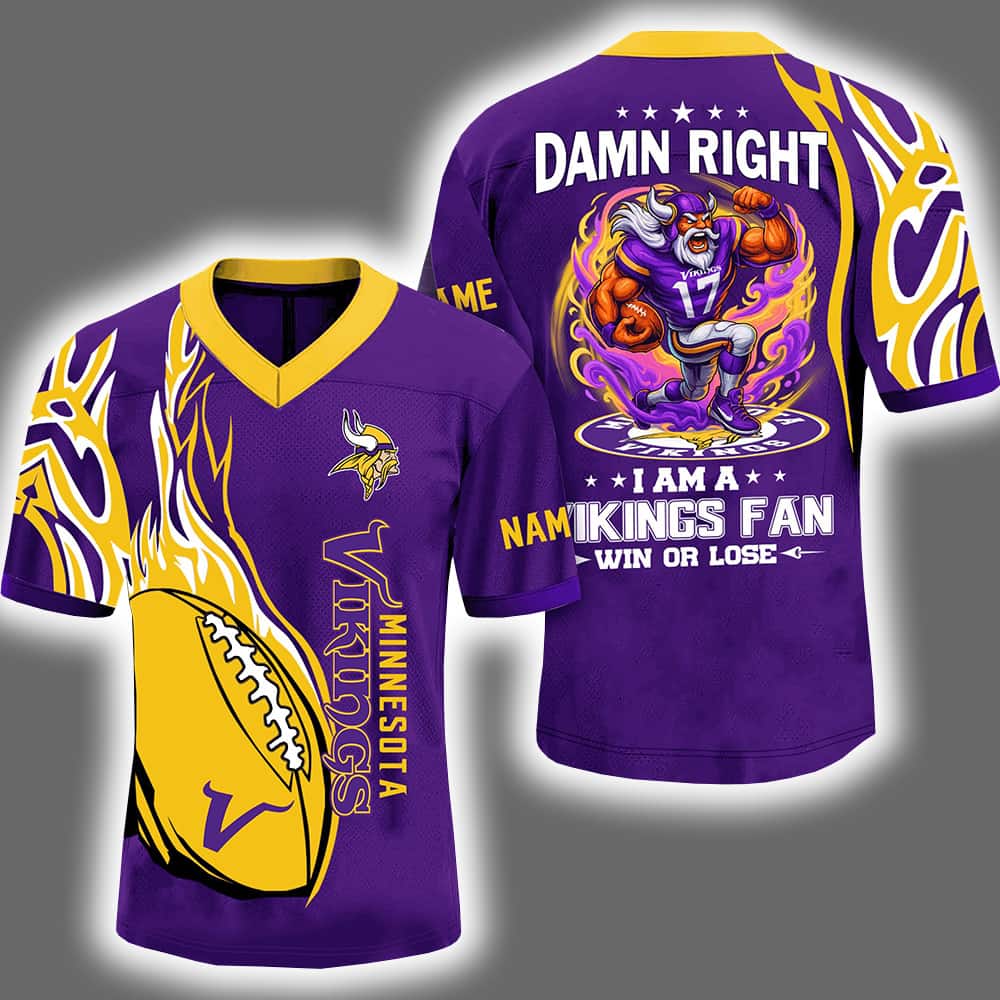 2025 Damn Right I'm A Vikings Fan Personalized Jersey 2025 Damn Right I'm A Vikings Fan Personalized Jersey
