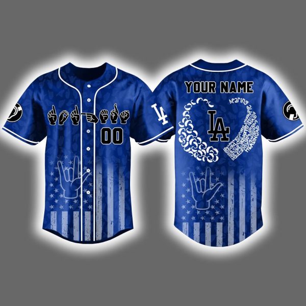 2025 Dodgers x Deaf Hard of Hearing Awareness Day Celebration Baseball Jersey