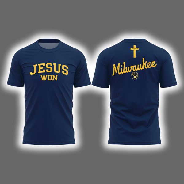 2025 Jesus Won Brewers Two-Sided Shirt