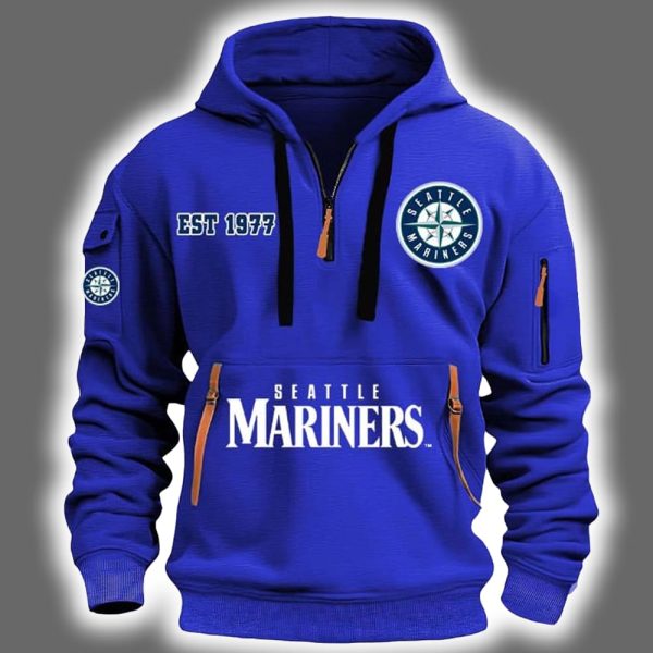2025 Mariners Est 1977 Quarter Zip Hoodie