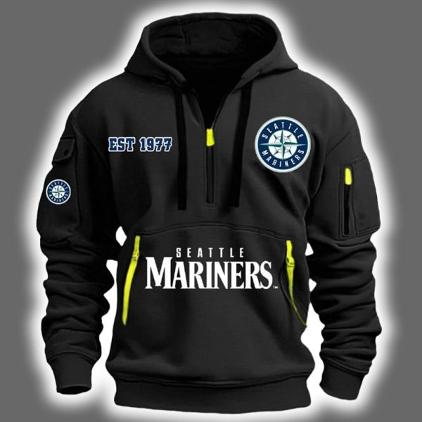 2025 Mariners Est 1977 Quarter Zip Hoodie 3