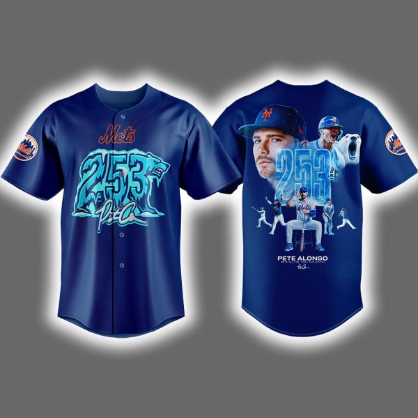 2025 Mets Pete Alonso Hits Home Run 253 Jersey