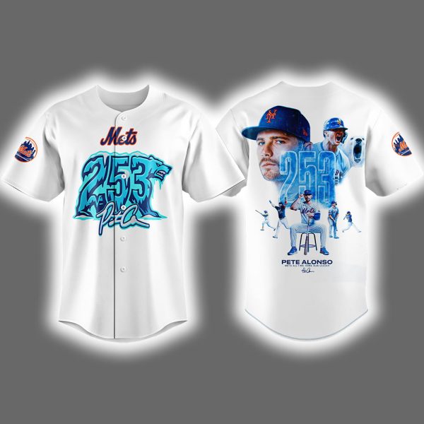 2025 Mets Pete Alonso Hits Home Run 253 Jersey 2
