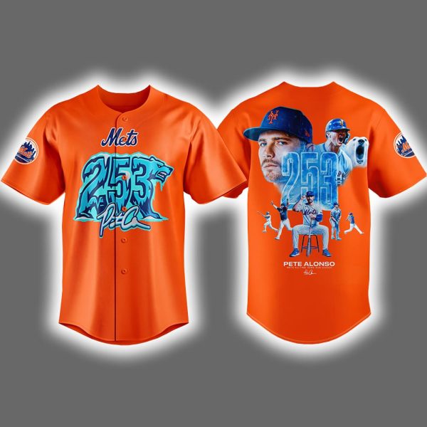 2025 Mets Pete Alonso Hits Home Run 253 Jersey 3